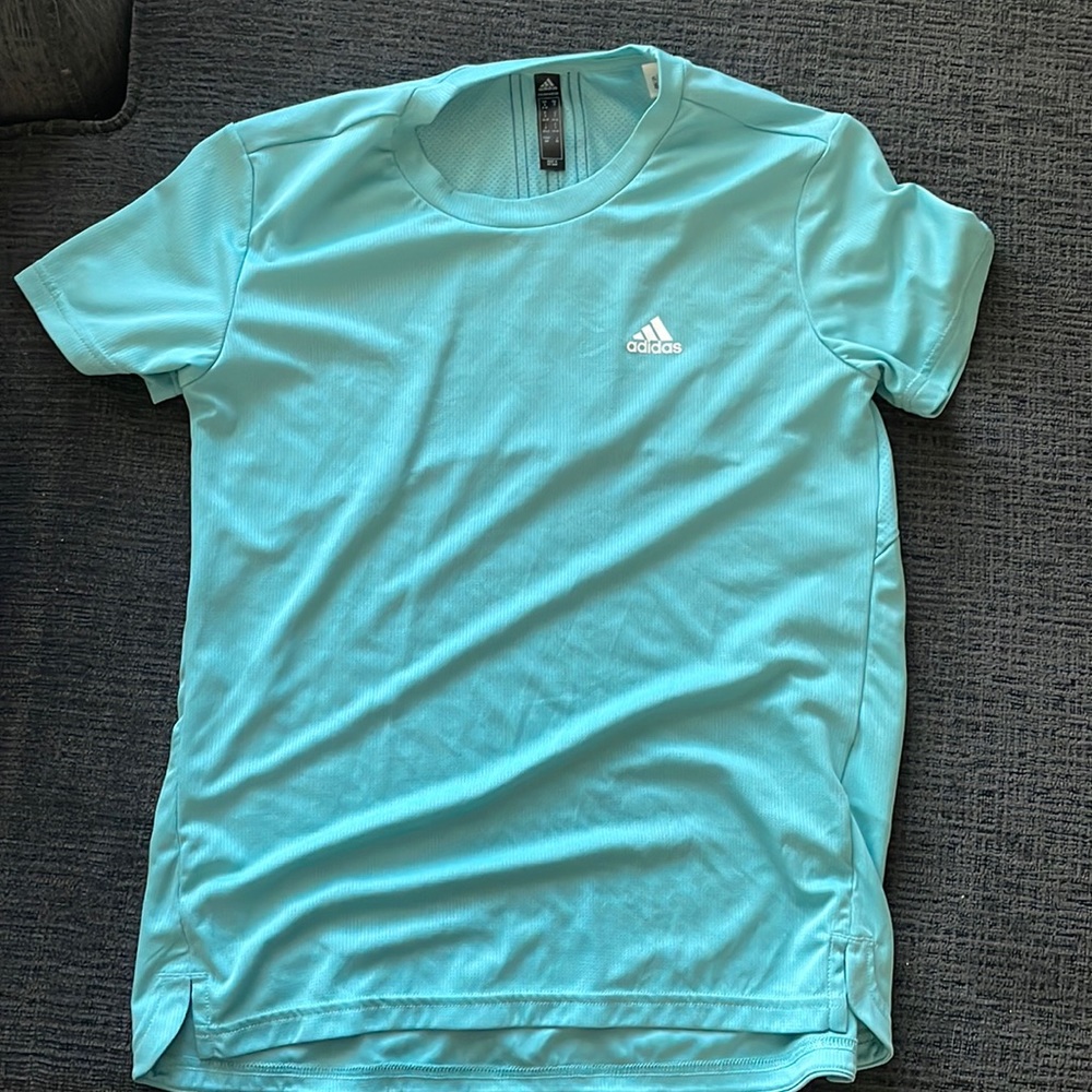 Adidas turquoise short sleeve shirt